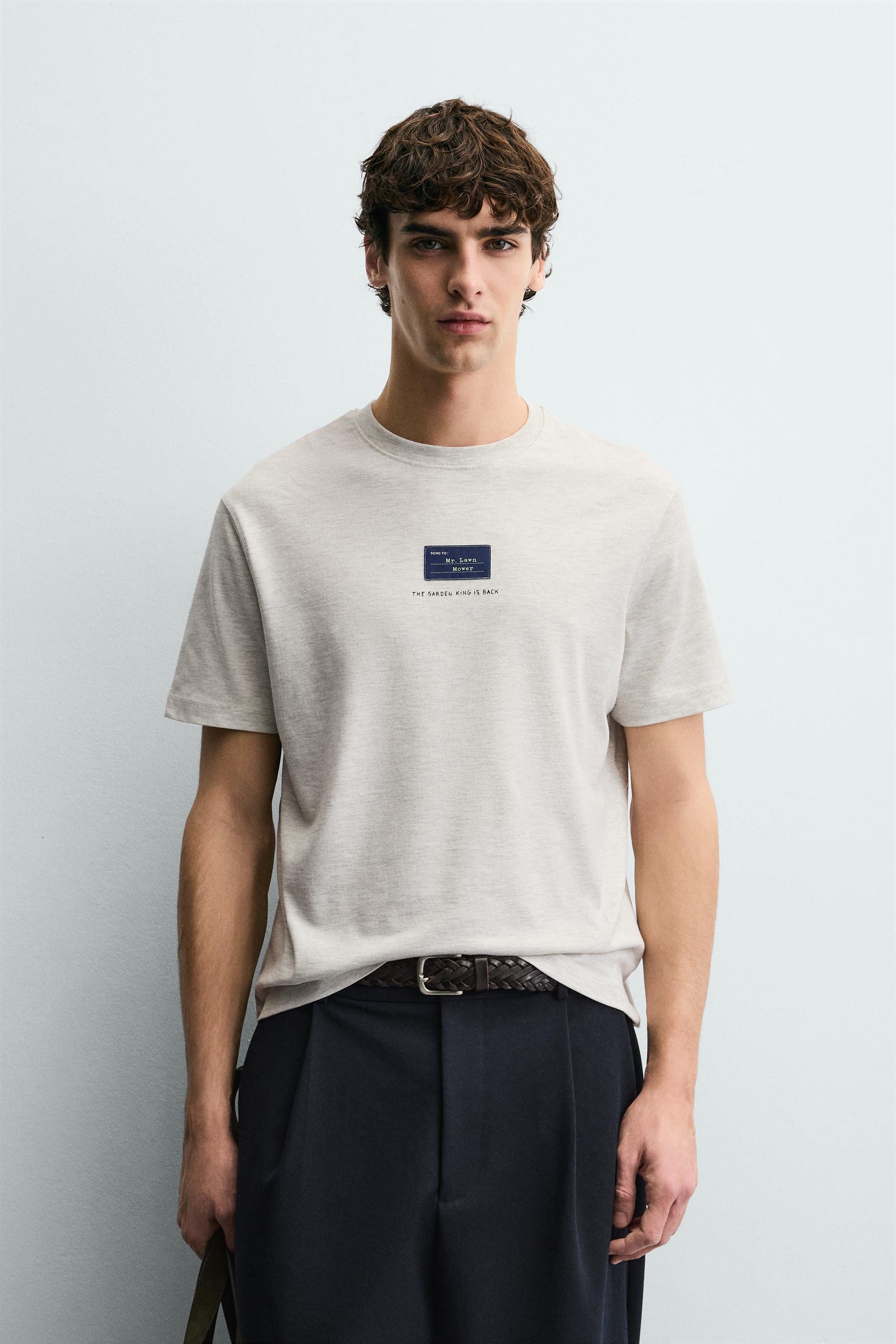 CONTRAST PRINT T-SHIRT